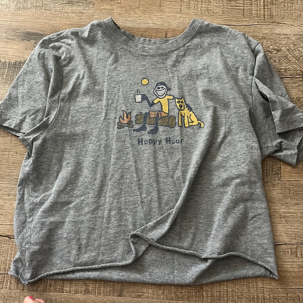 Life is good grey Crusher Tee size medium